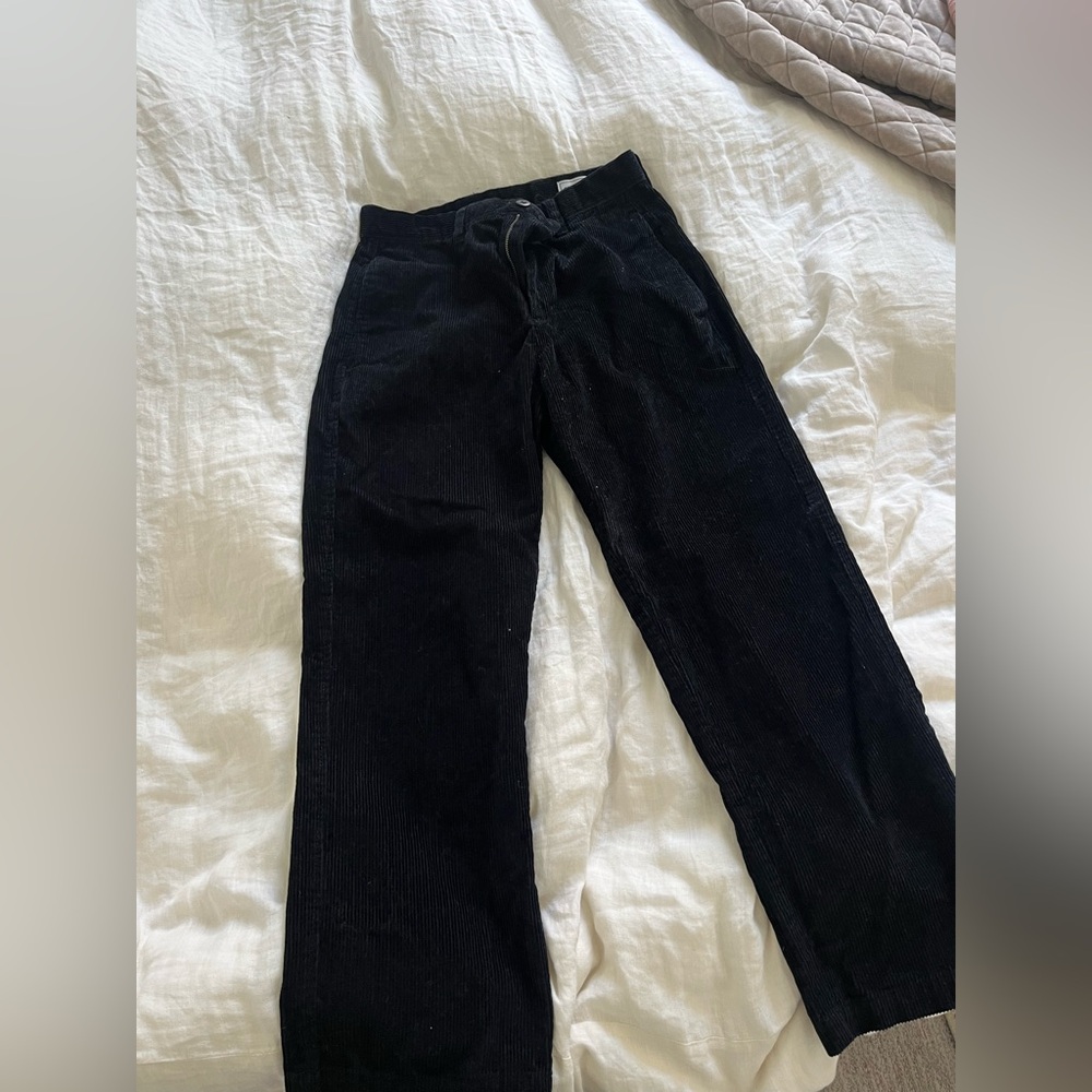 GAP Black Corduroy Wide Leg Pant 28 x 28